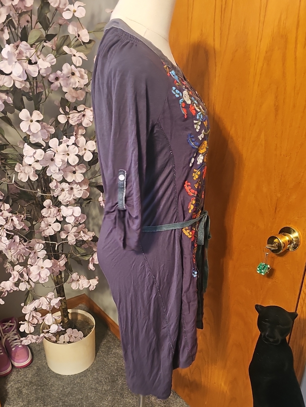 Anthropologie Tiny Embroidered Floral Dress - Picture 8 of 9
